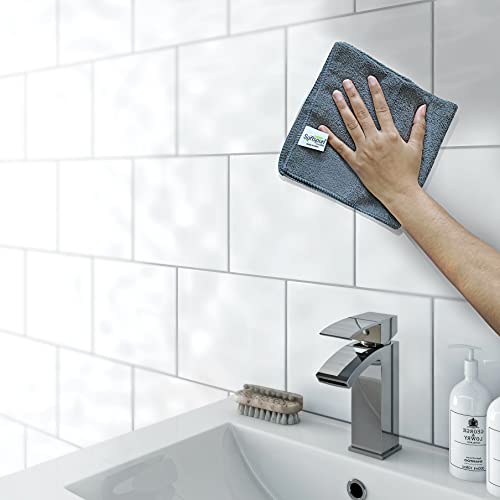 SOFTSPUN Microfiber Cloth (2pcs - 40x60cms -340GSM) Grey, Super Soft Absorbent Cleaning Towels Cleans & Polishes Everything in Your Home. - Image 5