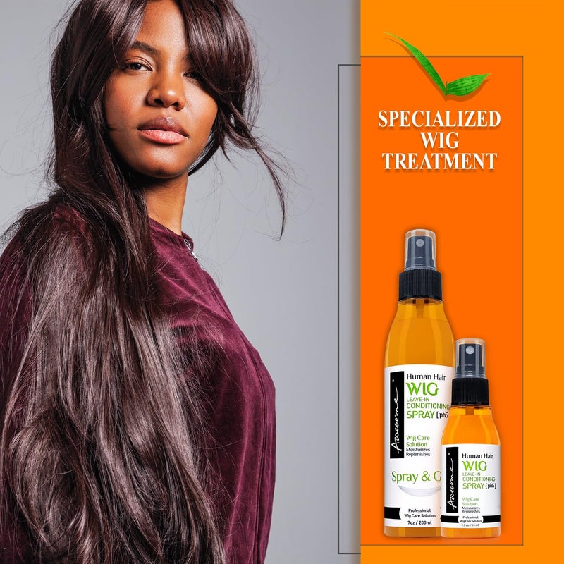 Awesome Human Hair Wig Leave in Conditioner Spray, pH5, Promotes Silkiness and Shine, Portable & Travel size 2.3 fl oz - Image 2