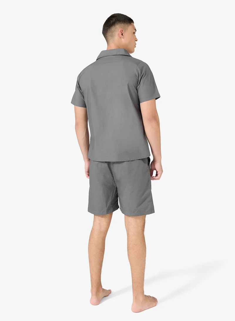 سفنتي فايف طقم بيجامة قميص وشورت