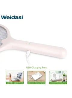 WEIDASI Rechargeable Mosquito Bat Zapper with USB Cable and Stand  - Image 4