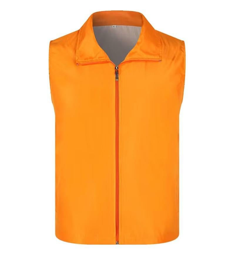 Volunteer Red Vest Custom Print logo Volunteer Work Clothes Party Member Vest Fishing Net Vest Advertising Wholesale Orange 