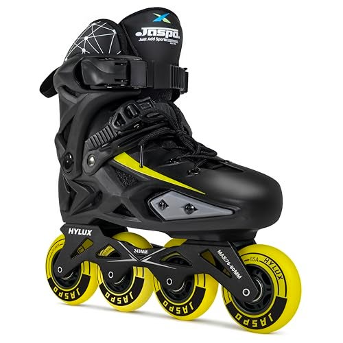 jaspo Hylux Inline Skating Shoes for Men & Women, Soft Padding, Hard Shell, Aluminium Frame, 80mm Wheels, ABEC-7 Bearings | 4-Wheel Skating Shoes, Multi - Image 1