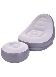 DubaiGallery Inflatable lounge chair with Extra foot mat, multi-function purpose with air pump 2-in-1 air nozzle design makes it inflate and deflate quickly  - Image 2