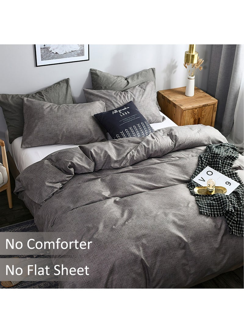 ZERIFAM 4 Pieces Duvet Cover Set, Soft Microfiber Comforter Cover with Zipper Closure, 3 Pieces Include 1 Duvet Cover 200x230cm and 2 Pillow Shams, Full Size - Image 5