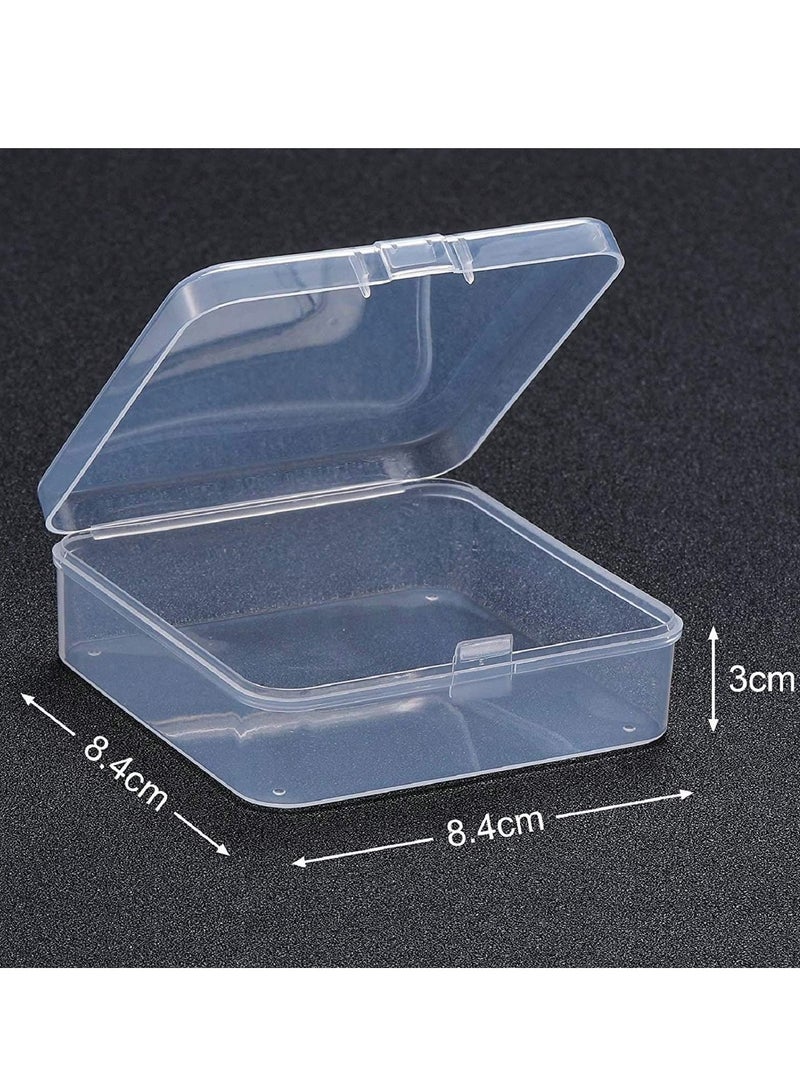 SYOSI Containers Box, Small Clear Plastic Beads Storage Containers Box with Hinged Lid, Storage Case of Small Items, Crafts, Jewelry, Hardware - Image 5