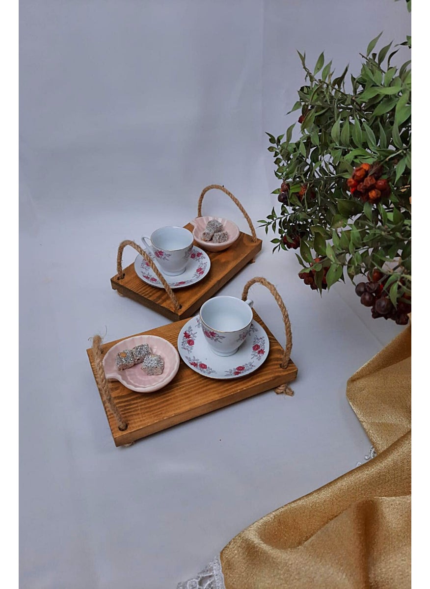 Alyones - 2 Piece Rope Decorative Wooden Presentation Tray Set - Image 1