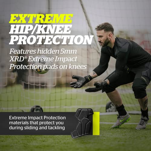 Storelli ExoShield Goalkeeper 3/4 Pants, High-Impact Protection, Sweat-Wicking, UV-Resistant Athletic Bottoms for Soccer & Heavy-Duty Sports, Black, Youth Medium - Image 2