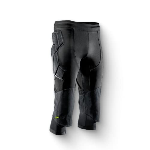 Storelli ExoShield Goalkeeper 3/4 Pants, High-Impact Protection, Sweat-Wicking, UV-Resistant Athletic Bottoms for Soccer & Heavy-Duty Sports, Black, Youth Medium - Image 1