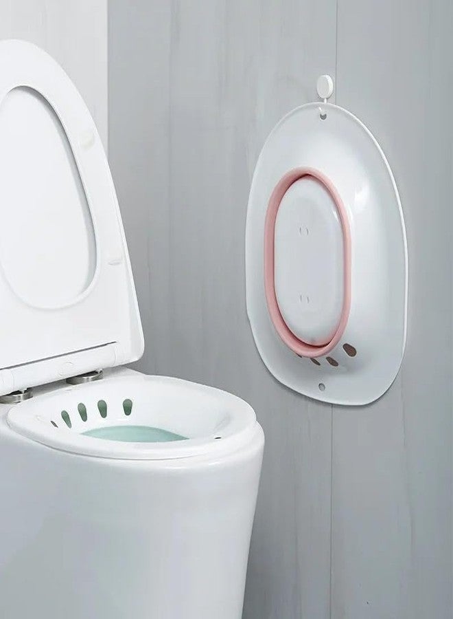 FRENYEAR Sitz Bath Toilet Seat with Flusher | Folding Sitz Bath Tub for Pregnant Women | Postpartum Care, Hemorrhoids Recovery, Vaginal | Anal Inflammation Treatment -Portable Perineal Soaking Basin - Image 5