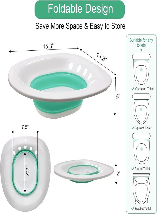 FRENYEAR Sitz Bath Toilet Seat with Flusher | Folding Sitz Bath Tub for Pregnant Women | Postpartum Care, Hemorrhoids Recovery, Vaginal | Anal Inflammation Treatment -Portable Perineal Soaking Basin - Image 3