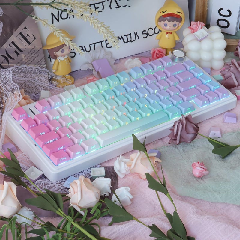 JOMKIZ Y2K Aesthetic 133 Key PBT Keycap Set, Cherry Profile, Side-Legend Shine Through, Dye-Sublimation for 60%, 65%, 75%, 100% Cherry MX Mechanical Keyboard - Image 3