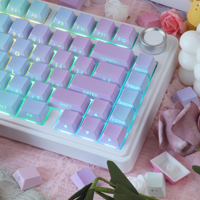 JOMKIZ Y2K Aesthetic 133 Key PBT Keycap Set, Cherry Profile, Side-Legend Shine Through, Dye-Sublimation for 60%, 65%, 75%, 100% Cherry MX Mechanical Keyboard - Image 4