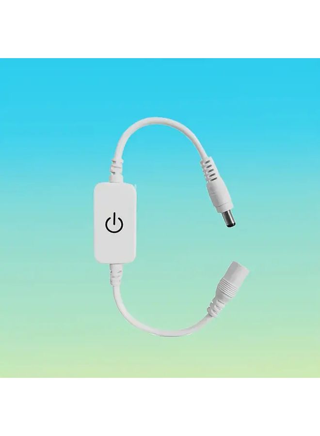 1 قطعة وحدة تحكم حديثة بتقنية اللمس لإضاءة شريط LED باللون الأبيض مع تحكم صوتي عبر الهاتف الذكي متوافقة مع المنزل الذكي تعمل بجهد واسع 12-24 فولت تركيب مباشر وشغّل موفرة للطاقة مع إمكانية التعتيم للمصابيح المكتبية LED وأضواء الأرضية والسقف تعمل مع Alexa مساعد تصميم مدمج سهل الاستخدام يشمل محول طاقة - Image 1