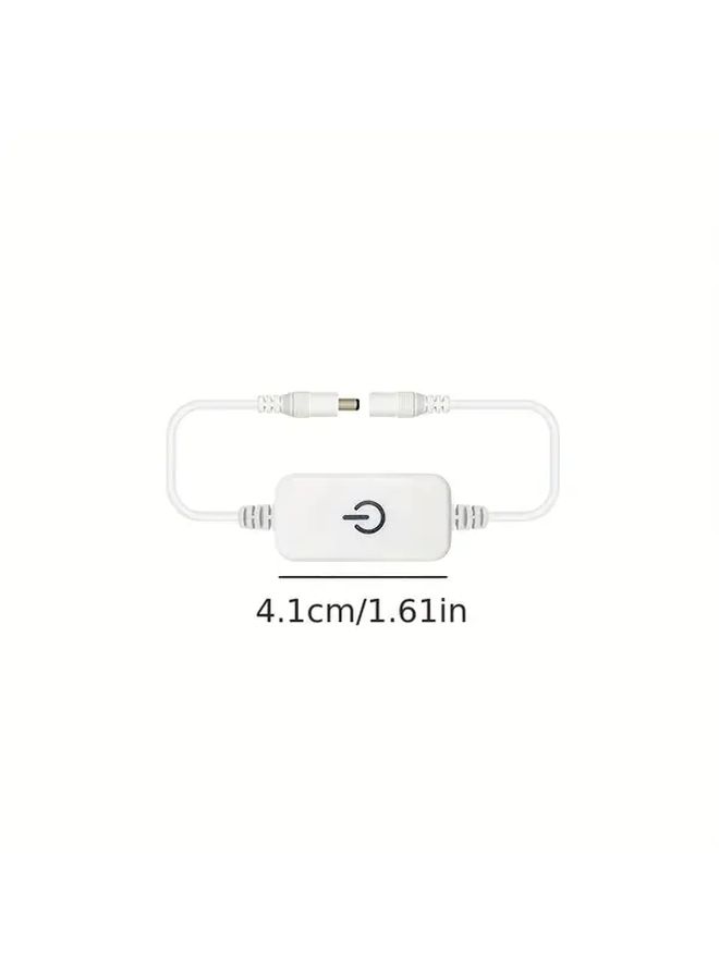 1 قطعة وحدة تحكم حديثة بتقنية اللمس لإضاءة شريط LED باللون الأبيض مع تحكم صوتي عبر الهاتف الذكي متوافقة مع المنزل الذكي تعمل بجهد واسع 12-24 فولت تركيب مباشر وشغّل موفرة للطاقة مع إمكانية التعتيم للمصابيح المكتبية LED وأضواء الأرضية والسقف تعمل مع Alexa مساعد تصميم مدمج سهل الاستخدام يشمل محول طاقة - Image 2