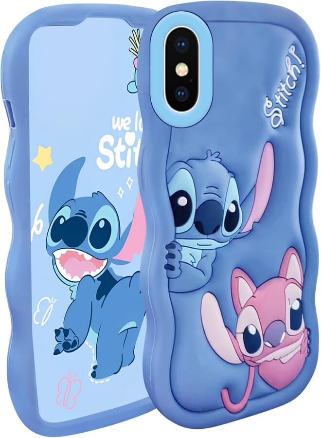 Next store 3D Cartoon Silicone Case Compatible with iPhone X/XS Cute Cartoon Animal Character Anti-Fall Silicone Protective Cover (iPhone X/XS) (Ich)