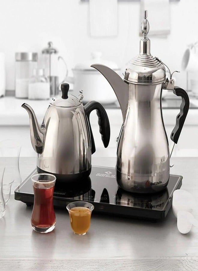 Dallah Al Khaleej set, Arabic coffee and tea maker, capacity 1000 ml and power 1600 watts - Image 1