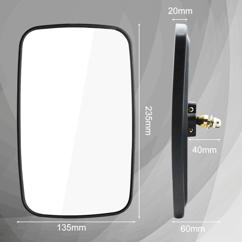NWpangu 2PCS Forklift Rear View Mirrors 9 Inch Wide View Tractor Mirror Improve Safety in Warehouse Operations Convex Mirror for Truck, Lorry, Excavator, Side View Mirrors - Image 3