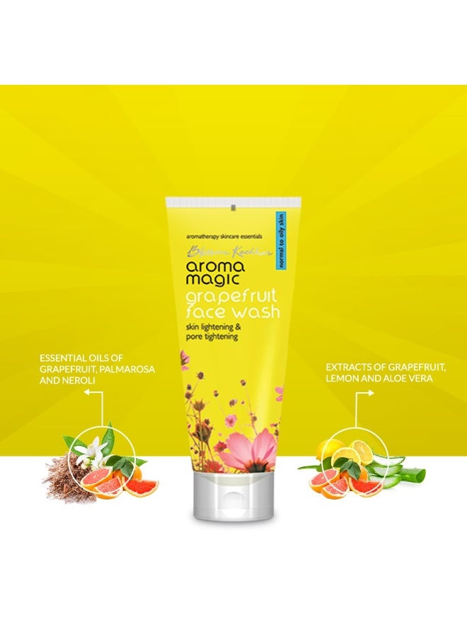 Aroma Magic Grapefruit Face Wash for Brightening & Pore tightening | with Lemon & Aloevera Extracts | Normal to Oily Skin | 100 ml | (Pack of 2) - Image 2