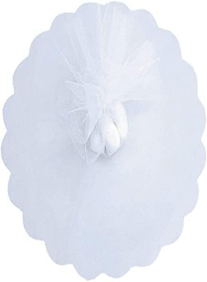 Sumshy 200 Pcs White Organza Tulle Circles, 9.25 Inch Round Organza Bags Jewelry Candy Pouch Christmas Wedding Party Favor Gift Bags - Image 1