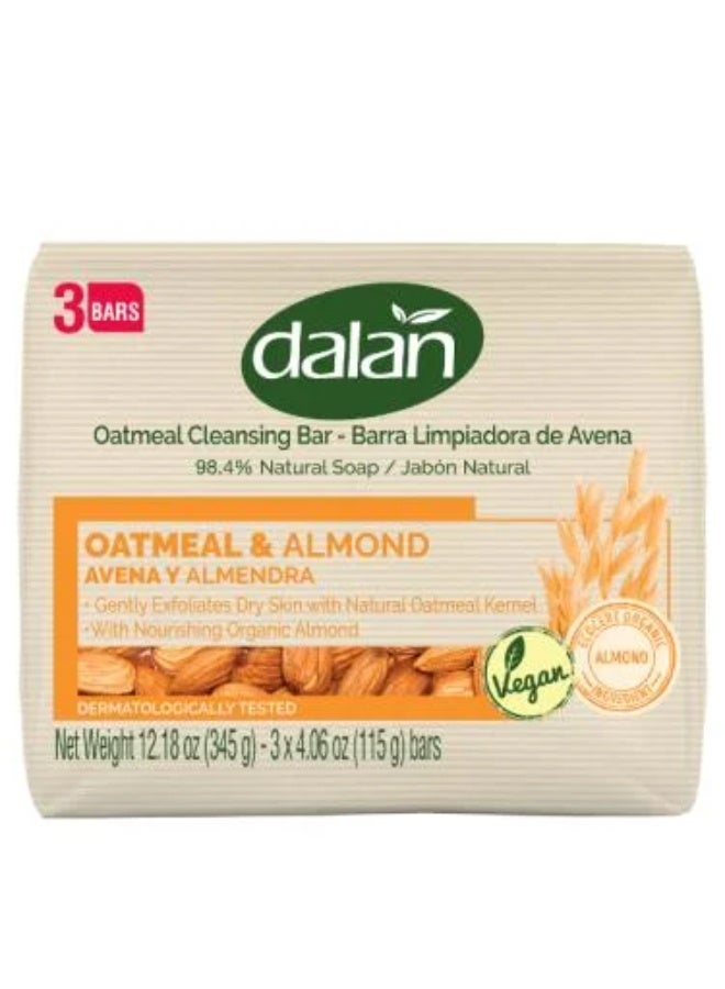 Oat & Almond Bar Soap – 3 × 115g