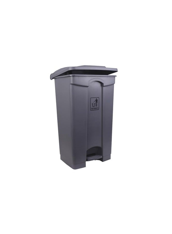 VINSTAR 87 LTR Garbage Trash Can with Centre Pedal, High Density Polyethylene (HDPE) Heavy-Duty Dust Bin (GREY) - Image 1