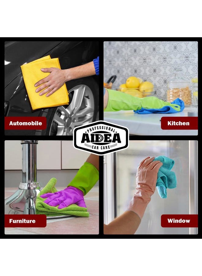 AIDEA - Microfiber Cleaning Cloths, 50PK, Microfiber Towels for Cars, Premium All Purpose Car Cloth, Dusting Cloth Cleaning Rags, Absorbent Towels for SUVs, House, Kitchen, Window, 12"×12" - Image 1