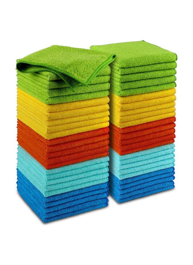 AIDEA - Microfiber Cleaning Cloths, 50PK, Microfiber Towels for Cars, Premium All Purpose Car Cloth, Dusting Cloth Cleaning Rags, Absorbent Towels for SUVs, House, Kitchen, Window, 12"×12" - Image 1
