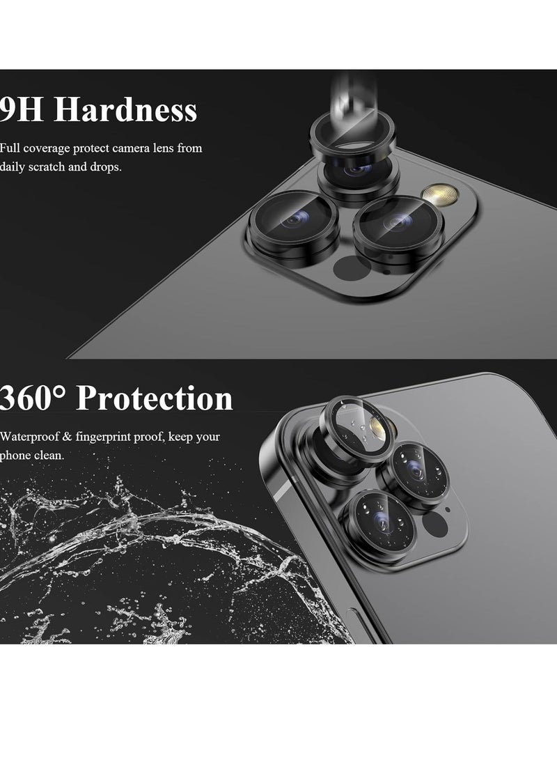 ELTRAZONE Designed for iPhone 14 Pro Max Camera Lens Protector, for iPhone 14 Pro Camera Lens Protector, Individual Metal Anti Scratch HD Clear Case Friendly Tempered Glass Camera Cover, 1 Set - Image 2