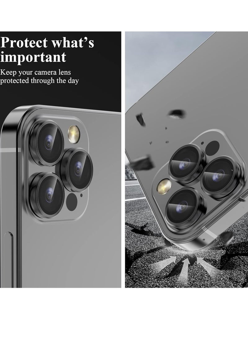 ELTRAZONE Designed for iPhone 14 Pro Max Camera Lens Protector, for iPhone 14 Pro Camera Lens Protector, Individual Metal Anti Scratch HD Clear Case Friendly Tempered Glass Camera Cover, 1 Set - Image 5