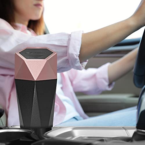 Involve your senses Involve Diamond Shape Car Dustbin/Trash Can- Rosegold - 500 ML |Stylish and Convenient Garbage Bin for Your Vehicle | Car accessories 2025 | Dustbin For Car | Car Trash Bin | Portable Trash Can - Image 4