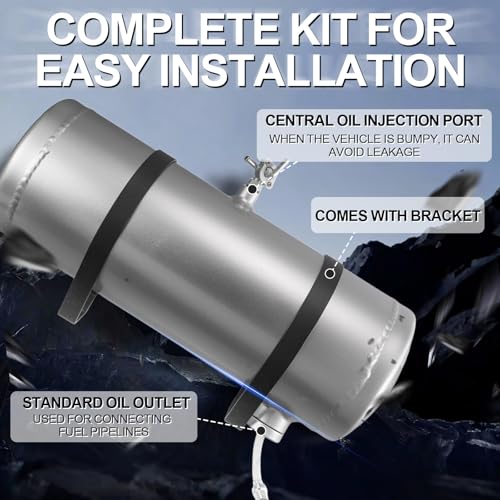 COEFEPIY 2 Gallon Minibike Gas Tank Fuel Tank Aluminum Cylinder 6 x 18" Center Fill minibike gas fuel tank For Golf Cart ,Motorcycle ,Dune Buggy ,mini bike ,go kart-Silver - Image 4