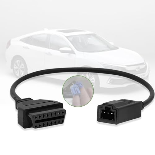 AMHTDOL OBD1 to OBD2 Adapter for Honda 3 Pin Cable,Compatible with Honda Vehicle 3pin Obd1 to 16pin Obd2 Adapter Cable Diagnostic Connector, Work with ELM327 OBD2 Scan Tool and OBD 1 Code Reader - Image 1