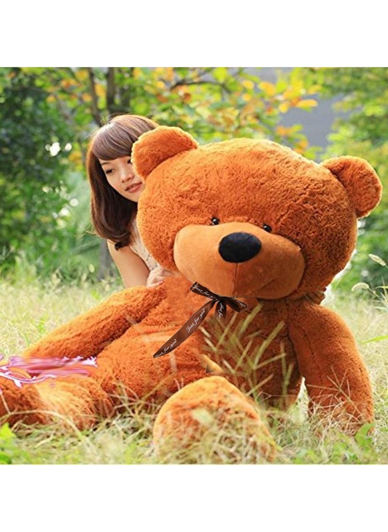 هويتك - دب بني على شكل تيدي مع شريط 60 سم 0.8 كجم - Image 1