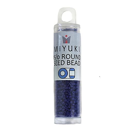 Miyuki Round Seed Bead Size 15/0 8.2g Opaque Dk Blue - Image 2