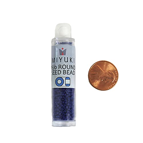 Miyuki Round Seed Bead Size 15/0 8.2g Opaque Dk Blue - Image 5