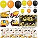 FIGEPO Construction Party Supplies Dump Truck Party Decorations Kits Set arch kit Garland Construction BackdropConstruction tablecloth for Kids Party - Image 4