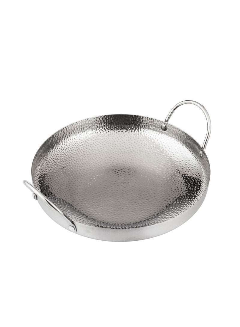 اباريك الصفا صينية أو طبق دائري فضي اللون بتصميم أنيق ومزخرف - Image 3