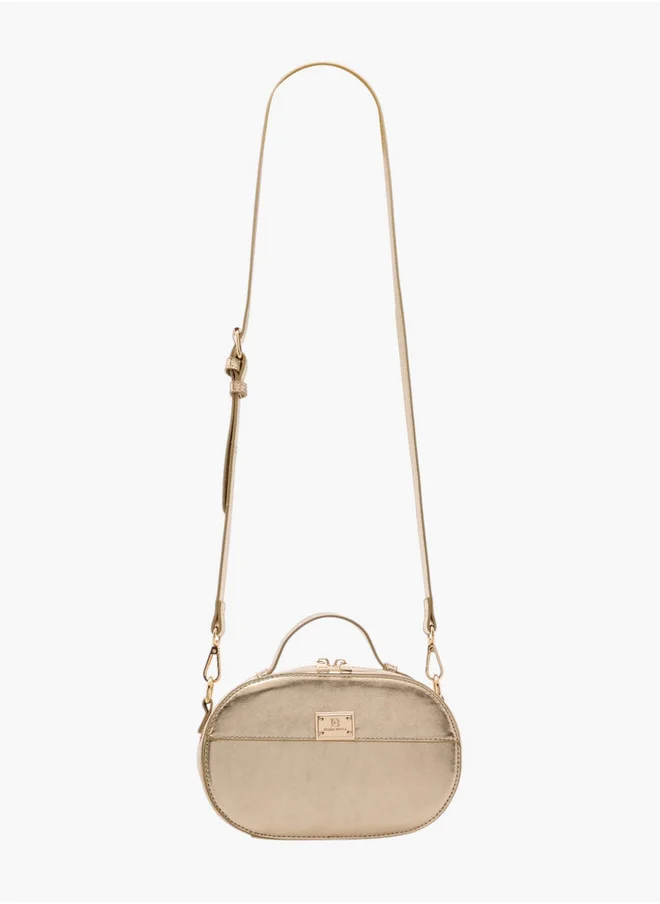 فلورا بيلا من شو إكسبرس Women's Solid Crossbody Bag with Zip Closure and Detachable Strap