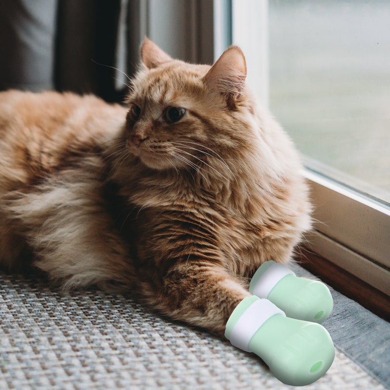 4pcs Anti-Scratch Boots Silicone Cat Shoes Cat Pet Grooming Boots - Image 4