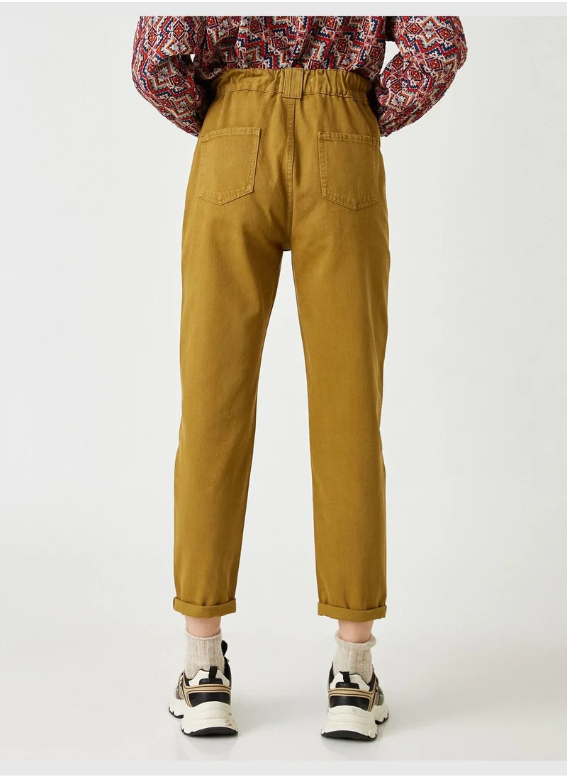 KOTON Elastic Waist Pocket Trousers - Slouchy Jean