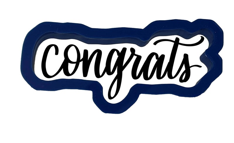 Bundle of Fun Congrats Word Outline Cookie Cutter (5 inch) - Image 2