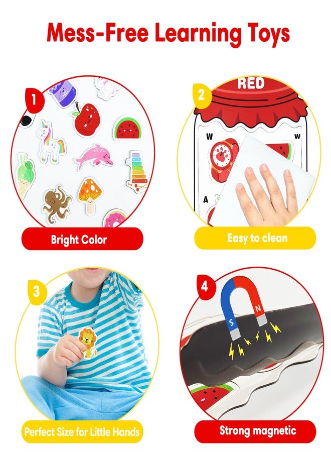 Creatoy Magnetic Color Sorting Set, 13 Colors Magnets for Fridge, Magnetic Alphabets & Colors Sorting Toys for Toddlers, Letter Magnets for Fridge and Whiteboard, Kindergarten Must Haves - Image 3