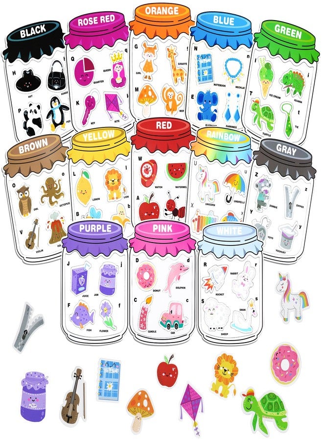 Creatoy Magnetic Color Sorting Set, 13 Colors Magnets for Fridge, Magnetic Alphabets & Colors Sorting Toys for Toddlers, Letter Magnets for Fridge and Whiteboard, Kindergarten Must Haves - Image 1