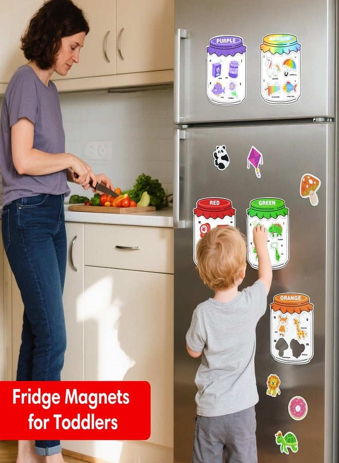 Creatoy Magnetic Color Sorting Set, 13 Colors Magnets for Fridge, Magnetic Alphabets & Colors Sorting Toys for Toddlers, Letter Magnets for Fridge and Whiteboard, Kindergarten Must Haves - Image 2