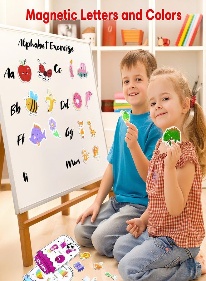 Creatoy Magnetic Color Sorting Set, 13 Colors Magnets for Fridge, Magnetic Alphabets & Colors Sorting Toys for Toddlers, Letter Magnets for Fridge and Whiteboard, Kindergarten Must Haves - Image 4