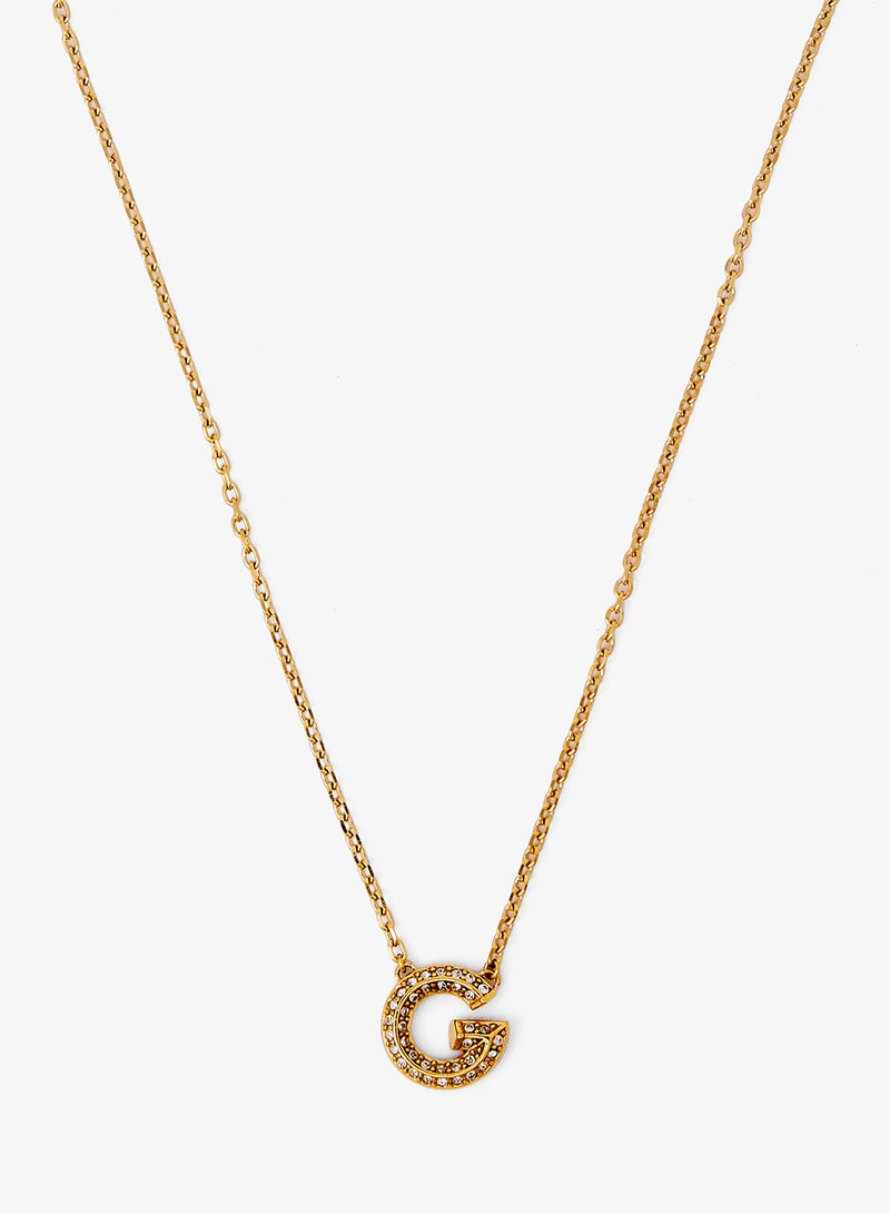 GUESS G Crystal Logo Necklace - Image 2