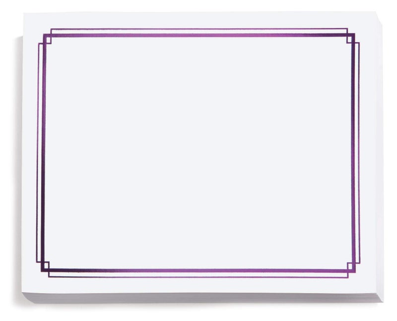 PaperDirect Foil Elegance Specialty Certificates 50 Sheets of 38lb White Paper 8 x 11 Double Purple Foil Border Perfect for Awards Students Employees Volunteers Course Completion Diplomas
