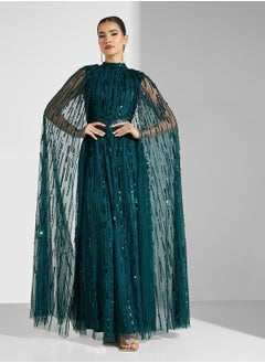 Amelia Rose High Neck Sequin Maxi Dress  - Image 4