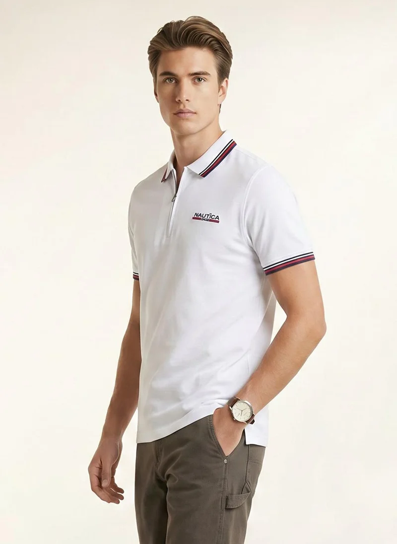 نوتيكا Men White Polo T-Shirt