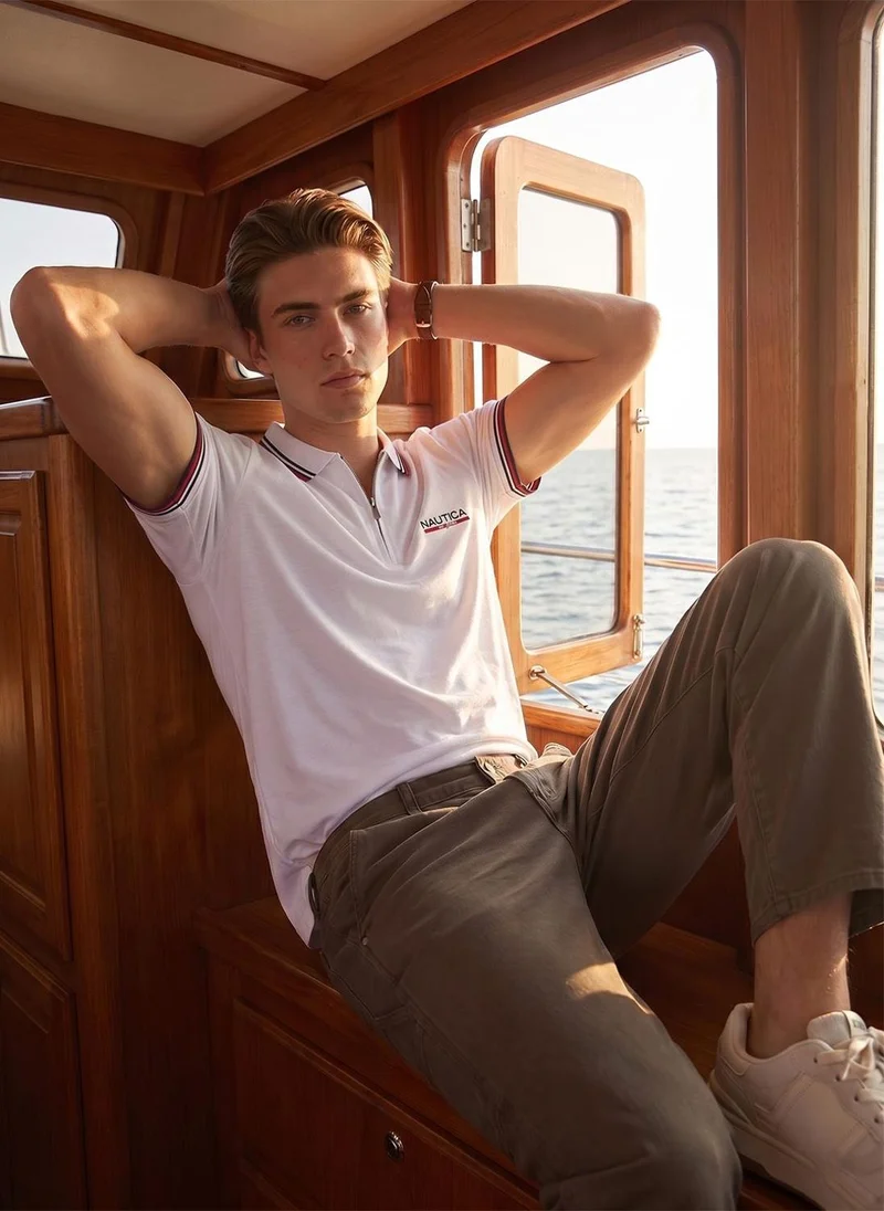 نوتيكا Men White Polo T-Shirt